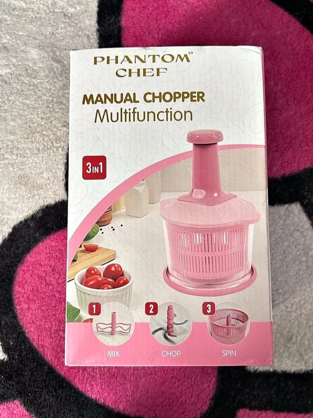Phantom Chef Manual Chopper Multifunction 3in1 Pink